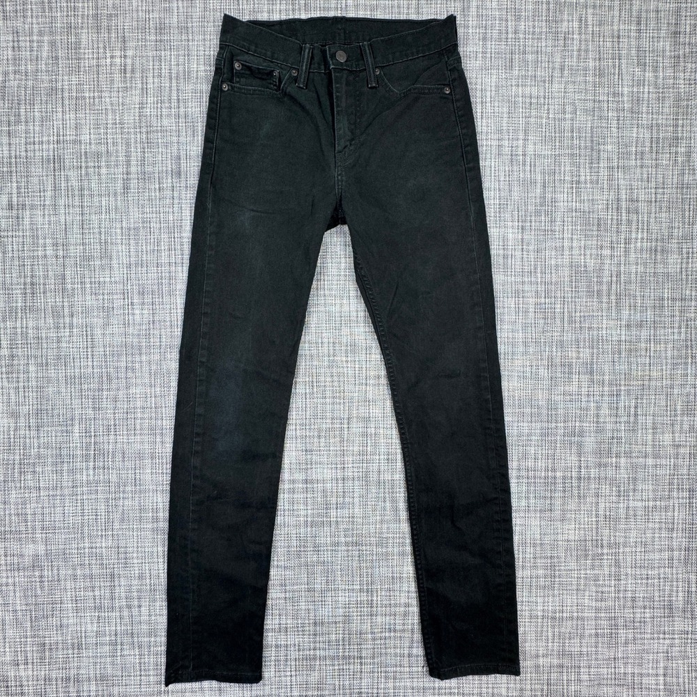 Levis 510 Skinny Jeans Mens 28x32 Black Stretch Cotton Denim Five Pocket Zip Fly